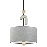 Люстра с серым тканевым плафоном Flourish варинант исполнения - 1 | Loft Concept в Брянске