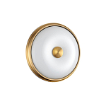 Бра круглое с матовым стеклянным плафоном и металлической окантовкой Soft Halo варинант исполнения - 3 | Loft Concept в Брянске