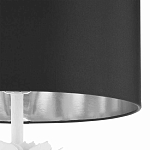 Торшер с декором в виде белого цветка магнолии на каркасе и черным абажуром White Magnolia варинант исполнения - 3 | Loft Concept в Брянске