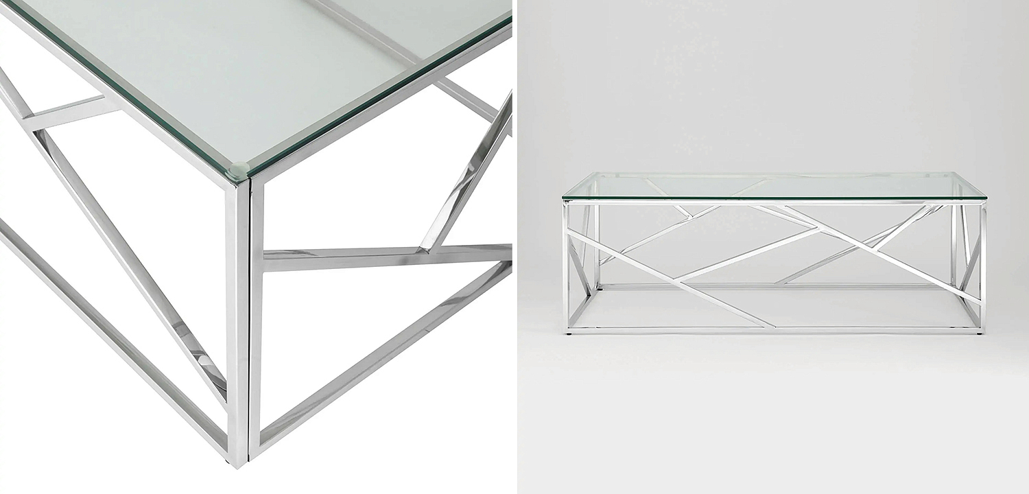 Столик кофейный Geometry Serene Phoenix Silver Столик кофейный Geometry Serene Phoenix Silver - Loft-Concept в Брянске