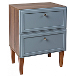 Тумба прикроватная серая из массива бука с 2-мя ящиками Wenge Light варинант исполнения - 1 | Loft Concept в Брянске