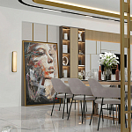 Бра в металлическом корпусе с рассеивателем из бежевого алебастра Cryptocrystalline Stone варинант исполнения - 2 | Loft Concept в Брянске