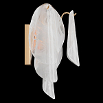 Бра из полупрозрачных овальных лепестков из стекла с металлическим основанием золотого цвета Nazaire Glass Lighting варинант исполнения - 2 | Loft Concept в Брянске