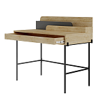 Стол письменный с выдвижным ящиком цвета древесины LEILA WORKING TABLE OAK ANTHRACITE варинант исполнения - 1 | Loft Concept в Брянске