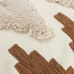 Чехол на подушку с вышивкой в виде геометрических узоров Beige Calista Square варинант исполнения - 2 | Loft Concept в Брянске