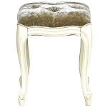 Пуф из массива дерева с велюровой обивкой Lefevre French Seating варинант исполнения - 2 | Loft Concept в Брянске