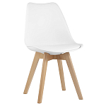 Стул с основой из пластика и мягким сиденьем Arvika White варинант исполнения - 1 | Loft Concept в Брянске