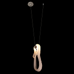 Подвесной светильник белого цвета с изогнутым плафоном Flow Loop варинант исполнения - 3 | Loft Concept в Брянске