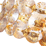 Люстра круглая золотого цвета с круглыми хрустальным элементами Solyria варинант исполнения - 7 | Loft Concept в Брянске