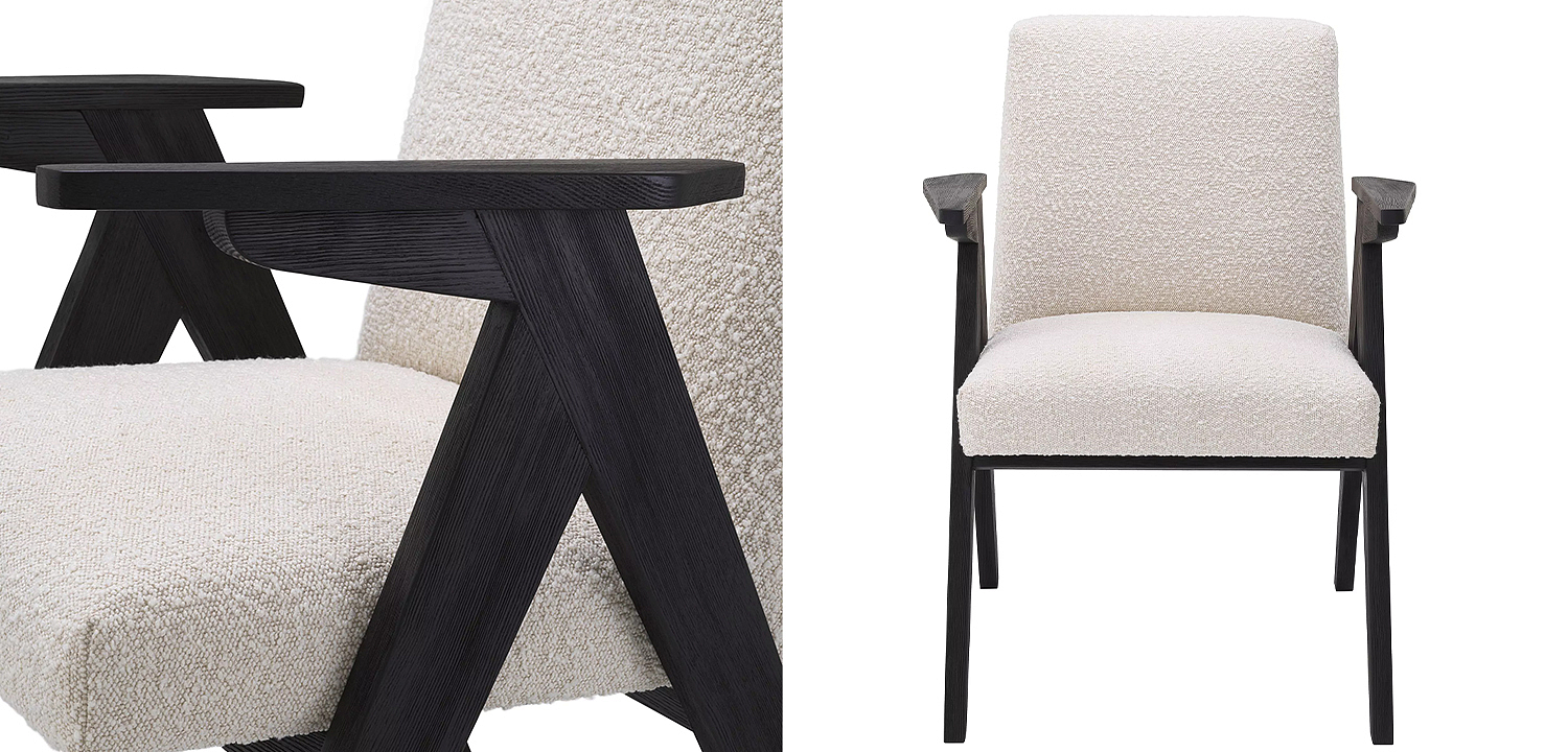 Стул Eichholtz Dining Chair Bobo Boucle Стул Eichholtz Dining Chair Bobo Boucle - Loft-Concept в Брянске