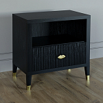 Прикроватная тумбочка с полкой Elsa Dreams Black варинант исполнения - 1 | Loft Concept в Брянске