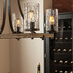 Люстра подвесная с восемью прозрачными стеклянными цилиндрическими плафонами в стиле лофт Feiss варинант исполнения - 8 | Loft Concept в Брянске