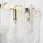 Бра с металлическим основанием золотого цвета и хрустальными подвесками Textured Glass варинант исполнения - 6 | Loft Concept в Брянске