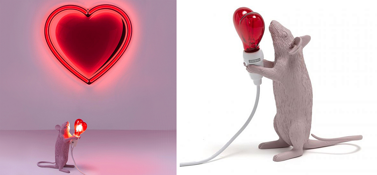 Настольная лампа Seletti Mouse Step Love USB Настольная лампа Seletti Mouse Step Love USB - Loft-Concept в Брянске