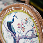 Стул из массива бука с изображением птиц и цветов Beige Green Chinoiserie Garden Chair варинант исполнения - 4 | Loft Concept в Брянске