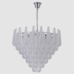 Люстра с подвесками из рифленного стекла в форме капель Textured Glass Chandelier варинант исполнения - 10 | Loft Concept в Брянске