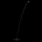 Торшер с изогнутой черной металлической стойкой и цилиндрическим плафоном Davide Groppi варинант исполнения - 2 | Loft Concept в Брянске