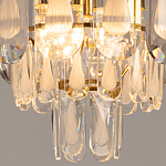 Люстра многоярусная с овальными прозрачными подвесками 28 см Harmonica варинант исполнения - 5 | Loft Concept в Брянске