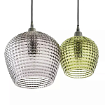 Подвесной светильник каскадный с 2-мя рельефными плафонами Cascade with Relief Lampshades варинант исполнения - 5 | Loft Concept в Брянске