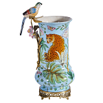 Ваза из фарфора с птицей на бронзовой ветке Garden of Eden варинант исполнения - 5 | Loft Concept в Брянске