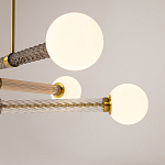 Люстра со стеклянными вставками Helios варинант исполнения - 3 | Loft Concept в Брянске