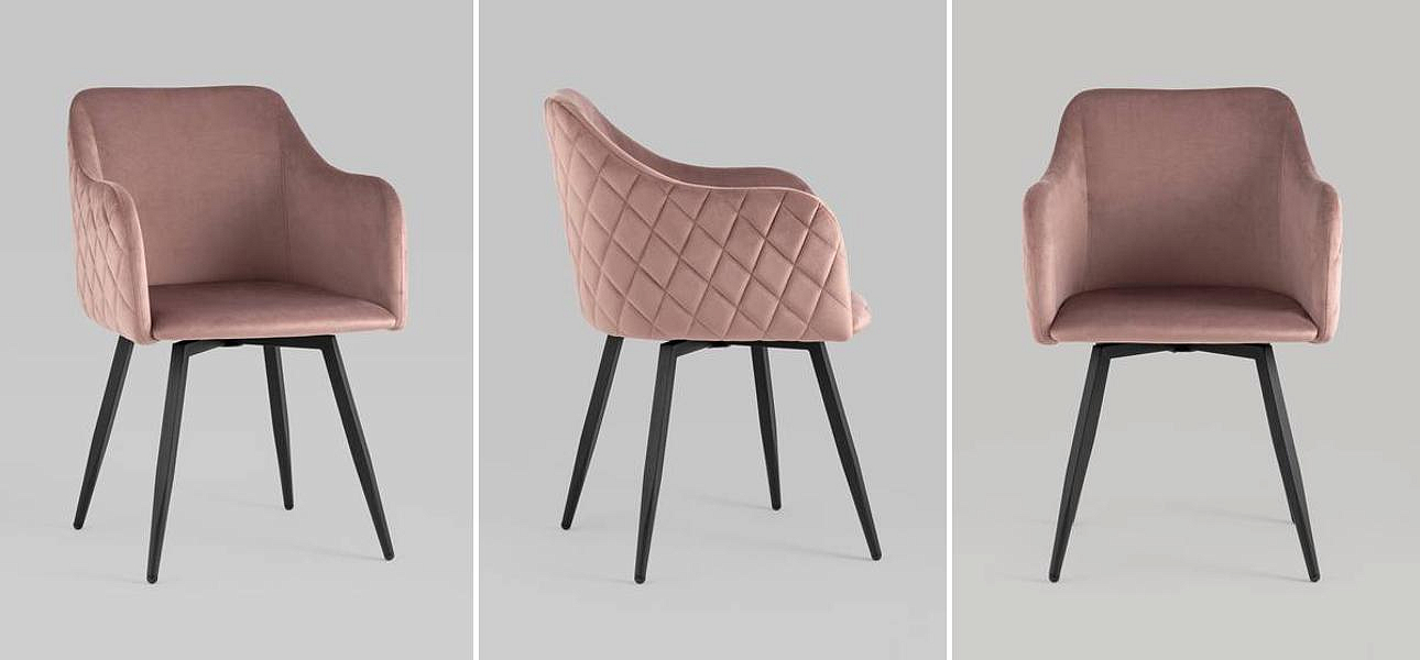 Стул Вращающийся Nika Chair Цвет Пыльная Роза Стул Вращающийся Nika Chair Цвет Пыльная Роза - Loft-Concept в Брянске