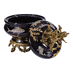 Шкатулка черного цвета с бронзовым ангелом Eden Garden варинант исполнения - 4 | Loft Concept в Брянске