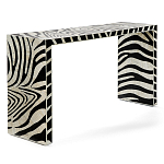 Консоль Дизайнерская Kenya Console ZEBRA Bone Inlay black варинант исполнения - 3 | Loft Concept в Брянске
