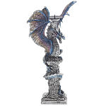 Подсвечник в виде Дракона Grey Blue Dragon Candlestick варинант исполнения - 2 | Loft Concept в Брянске