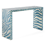 Консоль Дизайнерская Kenya Console ZEBRA Bone Inlay blue варинант исполнения - 4 | Loft Concept в Брянске