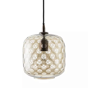 Подвесной светильник с плафоном из стекла с рельефным узором Glass lampshade with Relief Pattern