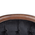 Кресло с мягкой обивкой из черного велюра на 4-х деревянных ножках Evelyn Classical Armchair варинант исполнения - 4 | Loft Concept в Брянске