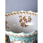 Ваза из голубого фарфора с рисунком птиц и цветов и декоративными элементами Blue Garden варинант исполнения - 8 | Loft Concept в Брянске