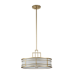 Подвесной светильник цвета латунь с белым матовым плафоном с геометрическим рисунком Feiss варинант исполнения - 2 | Loft Concept в Брянске