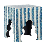 Приставной столик с инкрустацией раковинами устриц Bone Inlay варинант исполнения - 6 | Loft Concept в Брянске