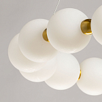 Люстра круглая с матовыми белыми шарами PEARLS Suspension варинант исполнения - 10 | Loft Concept в Брянске