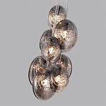 Люстра подвесная с 8-ю круглыми плафонами из рельефного стекла Disc Light варинант исполнения - 3 | Loft Concept в Брянске