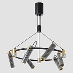 Люстра круглая с 9-ю цилиндрическими плафонами на магнитном креплении Bronze Concert варинант исполнения - 4 | Loft Concept в Брянске