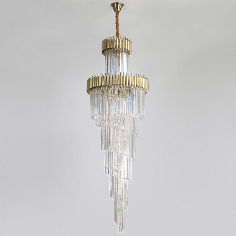 Люстра Empire Large Cascading Chandelier Gold Rectangular Crystal Золотой Прозрачный Люстра Empire Large Cascading Chandelier Gold Rectangular Crystal Золотой Прозрачный в Брянске | Loft Concept