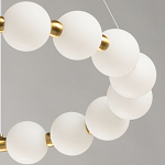 Люстра круглая с матовыми белыми шарами PEARLS Suspension варинант исполнения - 9 | Loft Concept в Брянске