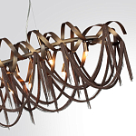 Люстра подвесная линейная с переплетенными металлическими лентами и цепочками Atlantis Chain варинант исполнения - 5 | Loft Concept в Брянске