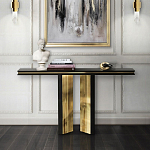 Консоль чёрная с позолоченной центральной частью Beyond Console варинант исполнения - 4 | Loft Concept в Брянске