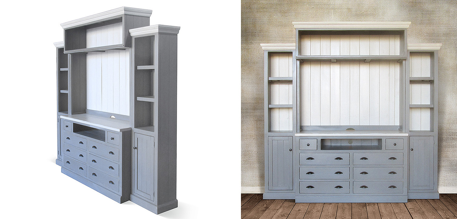 Шкаф-стеллаж Sandro Provence HARMONIE Weathered Grey Шкаф-стеллаж Sandro Provence HARMONIE Weathered Grey - Loft-Concept в Брянске