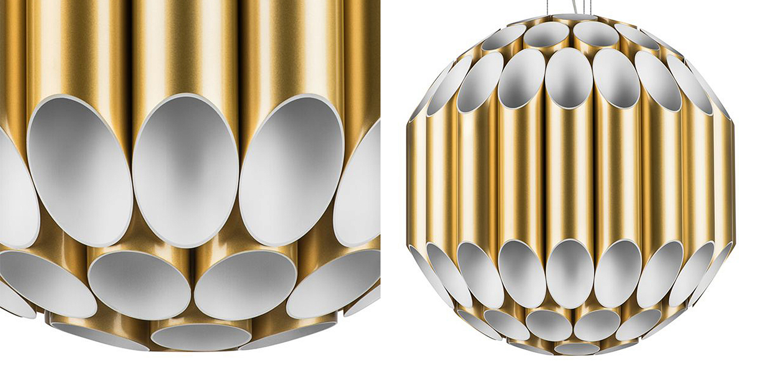 Люстра Garbi Gold Pipe Organ Chandelier 80 Люстра Garbi Gold Pipe Organ Chandelier 80 - Loft-Concept в Брянске