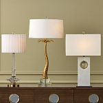 Настольная лампа с прозрачным корпусом и фактурным абажуром Charm and Luxury варинант исполнения - 3 | Loft Concept в Брянске