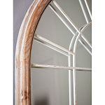 Зеркало-окно настенное в венецианском стиле с деревянной рамой бежевого цвета Venetian Smooth варинант исполнения - 7 | Loft Concept в Брянске