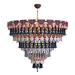 Люстра круглая с декором из разноцветных элементов в виде листьев Changing Seasons варинант исполнения - 3 | Loft Concept в Брянске