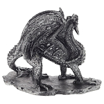 Декоративная статуэтка Дракон Dragon Black Silver Statuette варинант исполнения - 4 | Loft Concept в Брянске