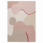 Плед из хлопка бежевого цвета с абстрактным принтом Elysian Flow Peach варинант исполнения - 1 | Loft Concept в Брянске