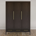 Большой Шкаф Primo Темный орех с 3 дверьми и 3 выдвижными ящиками варинант исполнения - 1 | Loft Concept в Брянске